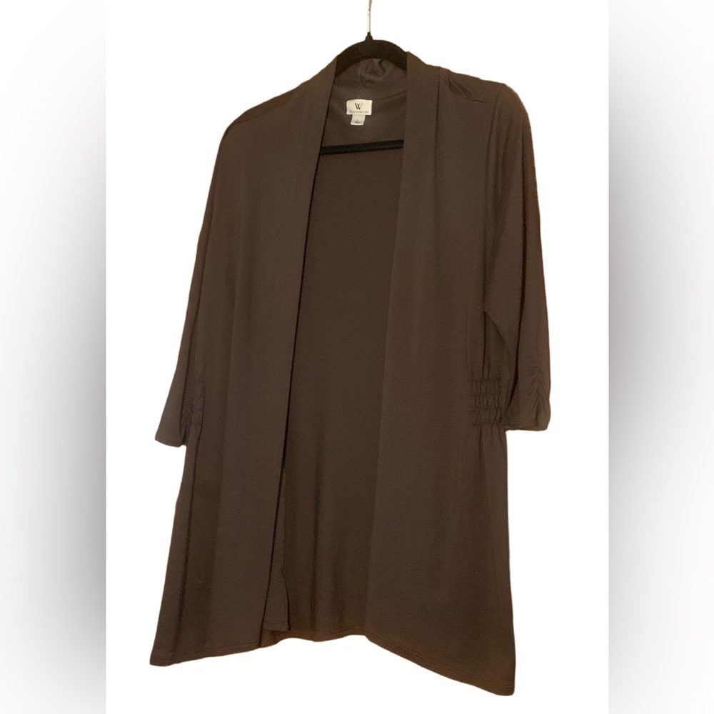 Worthinton Brown Open Front Knit Cardigan Size Large Soft Comfy & Flattering